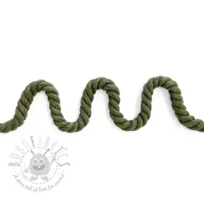 Katoenen koord getwijnd 8 mm army