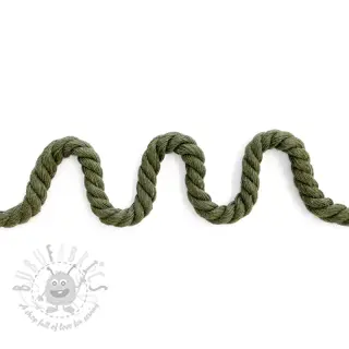 Katoenen koord getwijnd 8 mm army