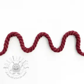 Katoenen koord getwijnd 8 mm bordeaux
