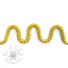 Katoenen koord getwijnd 8 mm yellow