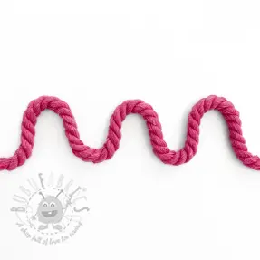 Katoenen koord getwijnd 8 mm fuchsia