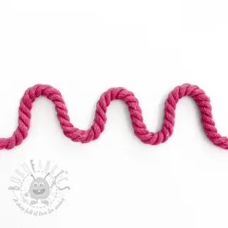 Katoenen koord getwijnd 8 mm fuchsia