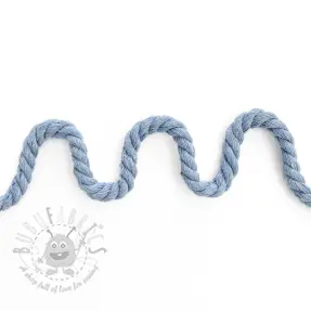 Katoenen koord getwijnd 8 mm light blue