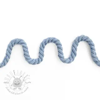 Katoenen koord getwijnd 8 mm light blue