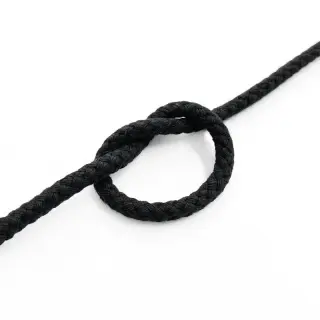 Bavlnená šnúra 5 mm black