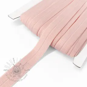Omvouwelastiek mat 20 mm RIB pink