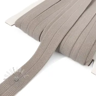 Omvouwelastiek mat 20 mm RIB taupe