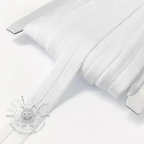 Omvouwelastiek mat 20 mm RIB white