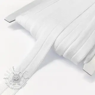 Omvouwelastiek mat 20 mm RIB white