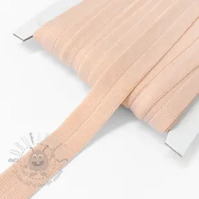 Omvouwelastiek mat 20 mm RIB salmon