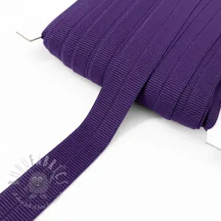 Omvouwelastiek mat 20 mm RIB purple
