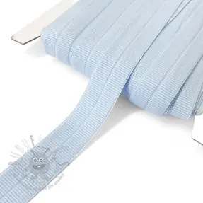 Omvouwelastiek mat 20 mm RIB light blue
