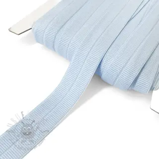 Omvouwelastiek mat 20 mm RIB light blue