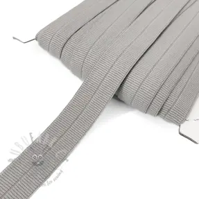 Omvouwelastiek mat 20 mm RIB middle grey