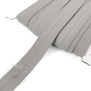 Omvouwelastiek mat 20 mm RIB middle grey