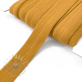 Omvouwelastiek mat 20 mm RIB cognac