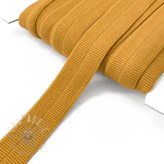 Omvouwelastiek mat 20 mm RIB cognac