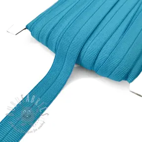 Omvouwelastiek mat 20 mm RIB aqua