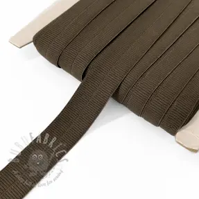 Omvouwelastiek mat 20 mm RIB choco