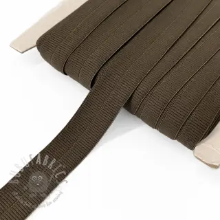 Omvouwelastiek mat 20 mm RIB choco