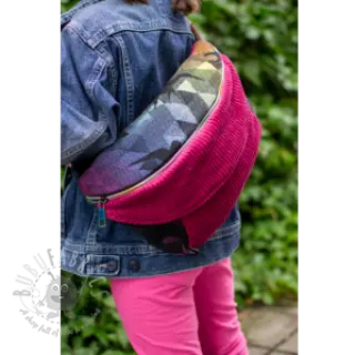 Ribfluweel dark pink