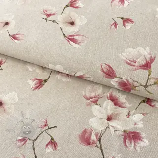 Decoratiestof Linenlook Floral magnolia bloom