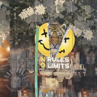Sweaterstof Rules limits PANEL digital print