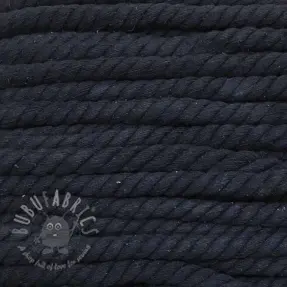 Katoenen koord getwijnd 12 mm donkerblauw