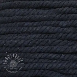 Katoenen koord getwijnd 12 mm donkerblauw
