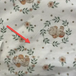Tricot Baby elephant white digital print 2e keus