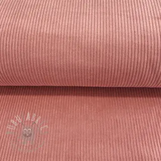 Ribfluweel old rose