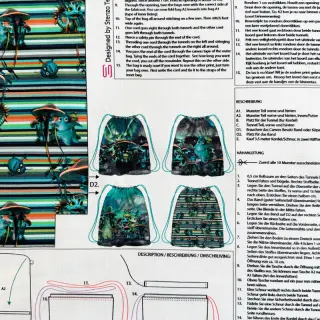 Dekoračná látka KIDS BACKPACK Dragon crew PANEL