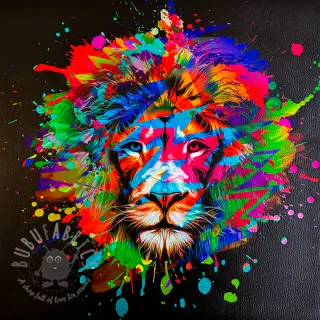 Kunstleer KARIA Lion splash PANEL