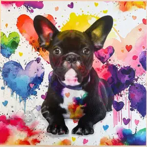 Kunstleer KARIA French Bulldog PANEL