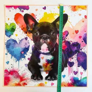 Kunstleer KARIA French Bulldog PANEL