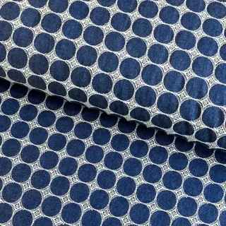 Bavlnená látka JEANS Circles dark blue