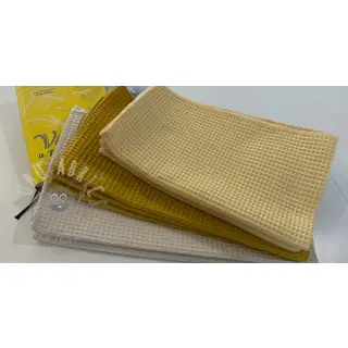 Katoen met wafelbinding light beige