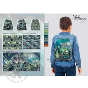 Decoratiestof KIDS BACKPACK Dragon crew PANEL