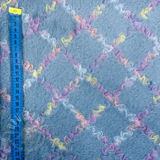 Kunstbont met tule MULTI blue shadow