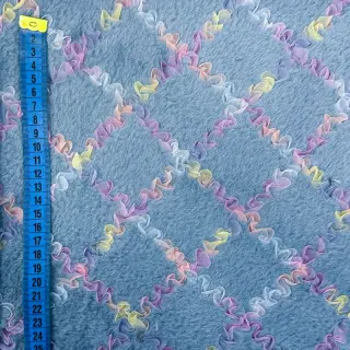 Umelá kožušina s tylom MULTI blue shadow