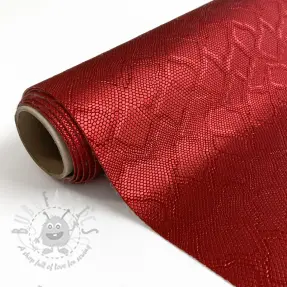 Kunstleer SNAKE rouge metal