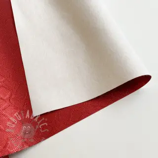 Kunstleer SNAKE rouge metal