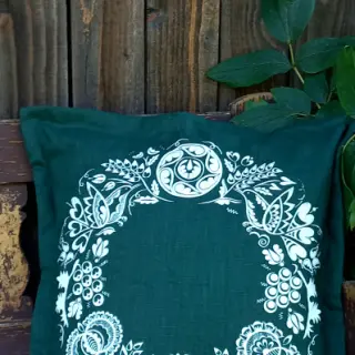 Voorgewassen linnen forest green