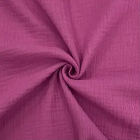 Dvojitá gázovina/mušelín cerise ORGANIC