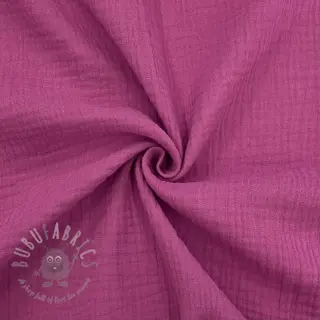 Dubbelgaas/mousseline cerise ORGANIC