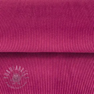 Ribfluweel dark pink