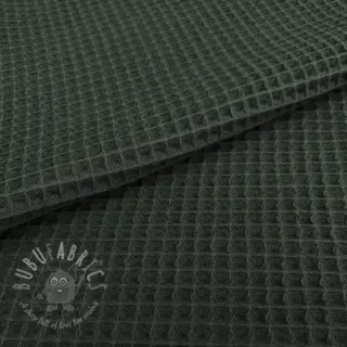 Katoen met wafelbinding army green