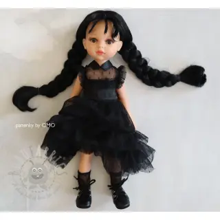 Tule voor TUTU-rok DOT black