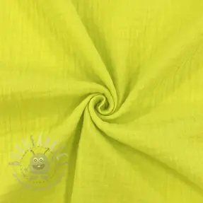 Dubbelgaas/mousseline NEON YELLOW ORGANIC