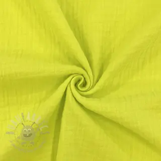 Dubbelgaas/mousseline NEON YELLOW ORGANIC
